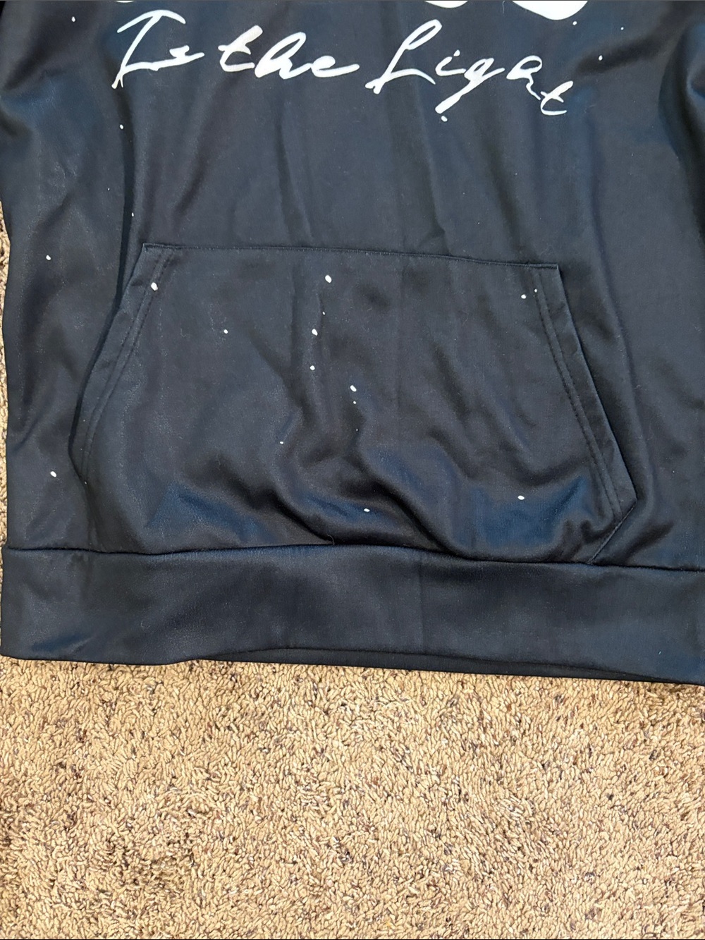 Black "JESUS Is the Light" Pullover Hoodie - Picture 2 of 4